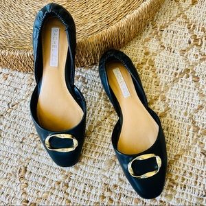 New Rachel Zoe leather black Elleanor Ballet Flats